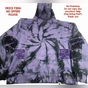 BNWT CIVIL REGIME BLACK ROSE HOODIE LAVENDER DREAM WASH LRG MENS UNISEX HOODIE